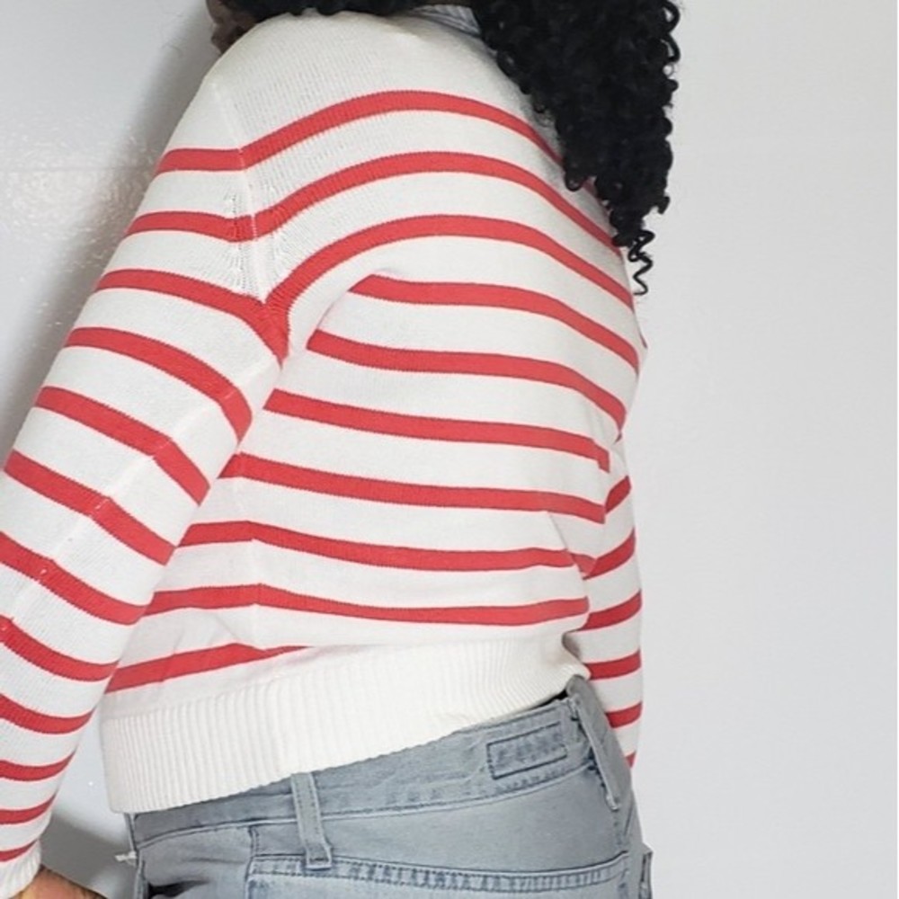 J.Crew Striped Crew Neck Long Sleeve Sweater Sz XXS - Picture 5 of 12